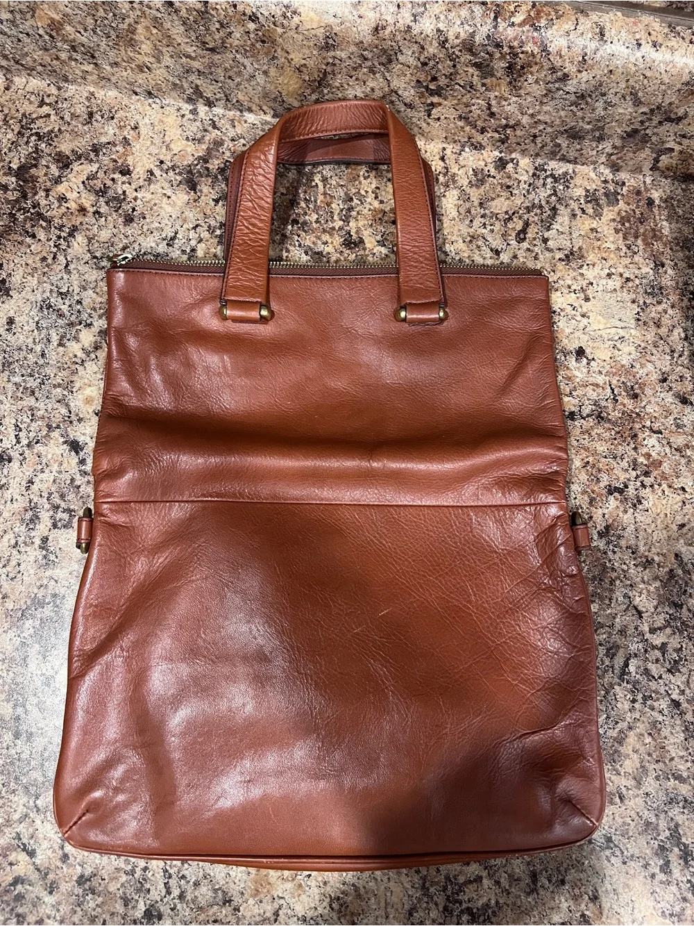 Fossil Brown Leather clutch Bag